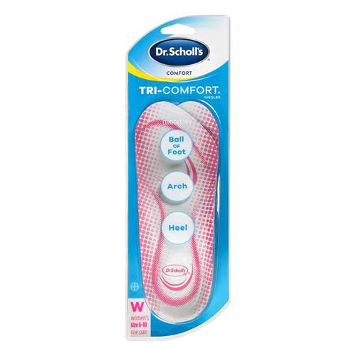 Dr. Scholls Comfort Tri-Comfort Insoles For Women, Size 6-10, 1 Pair